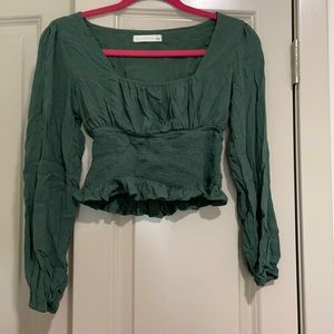 O Vianca Long Sleeve Slightly Cropped Blouse